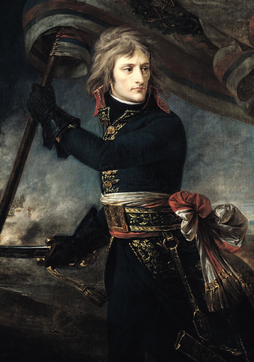Kenraali Bonaparte (1769-1821) Arcolen sillalla tekijältä Antoine Jean Gros