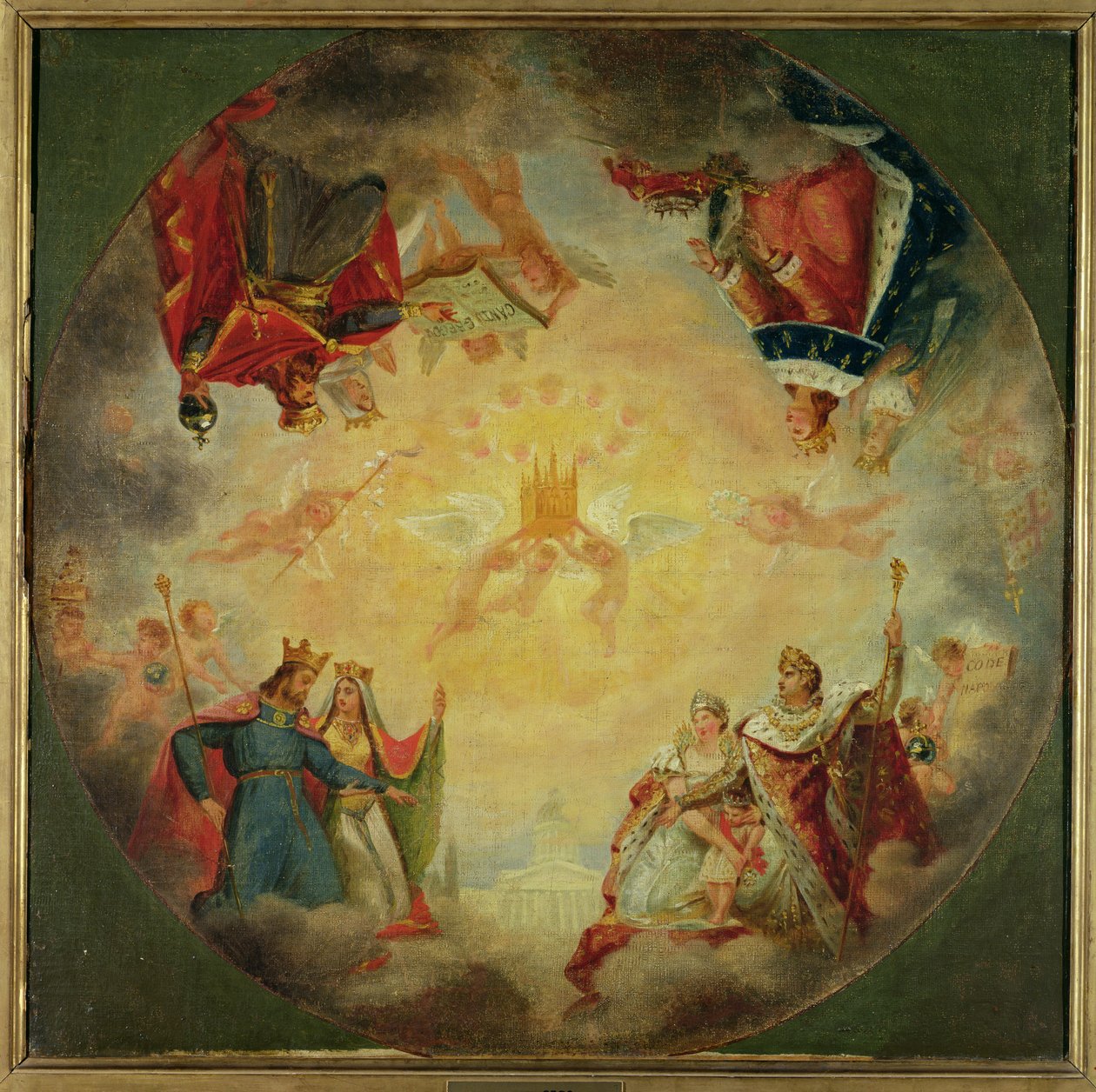 Pyhän Genevieven kirkkaus, Pantheonin kupolin luonnos, noin 1812. tekijältä Antoine Jean Gros