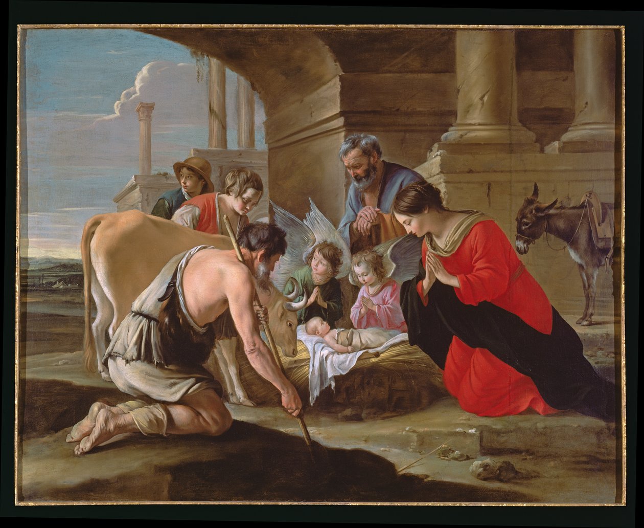 The Adoration of the Shepherds, n. 1638 (katso myös 99452 ja 495750) tekijältä Antoine Le Nain