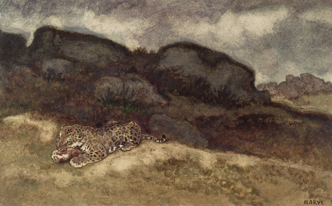Jaguar syö saaliinsa tekijältä Antoine Louis Barye