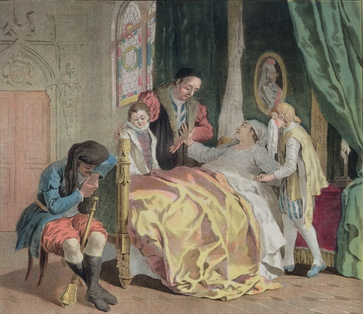 Jean V, Bretagnen herttua (1389-1442), Olivier Clissonin vastuussa lastensa hoidosta, 1788 tekijältä Antoine Louis Francois Sergent Marceau