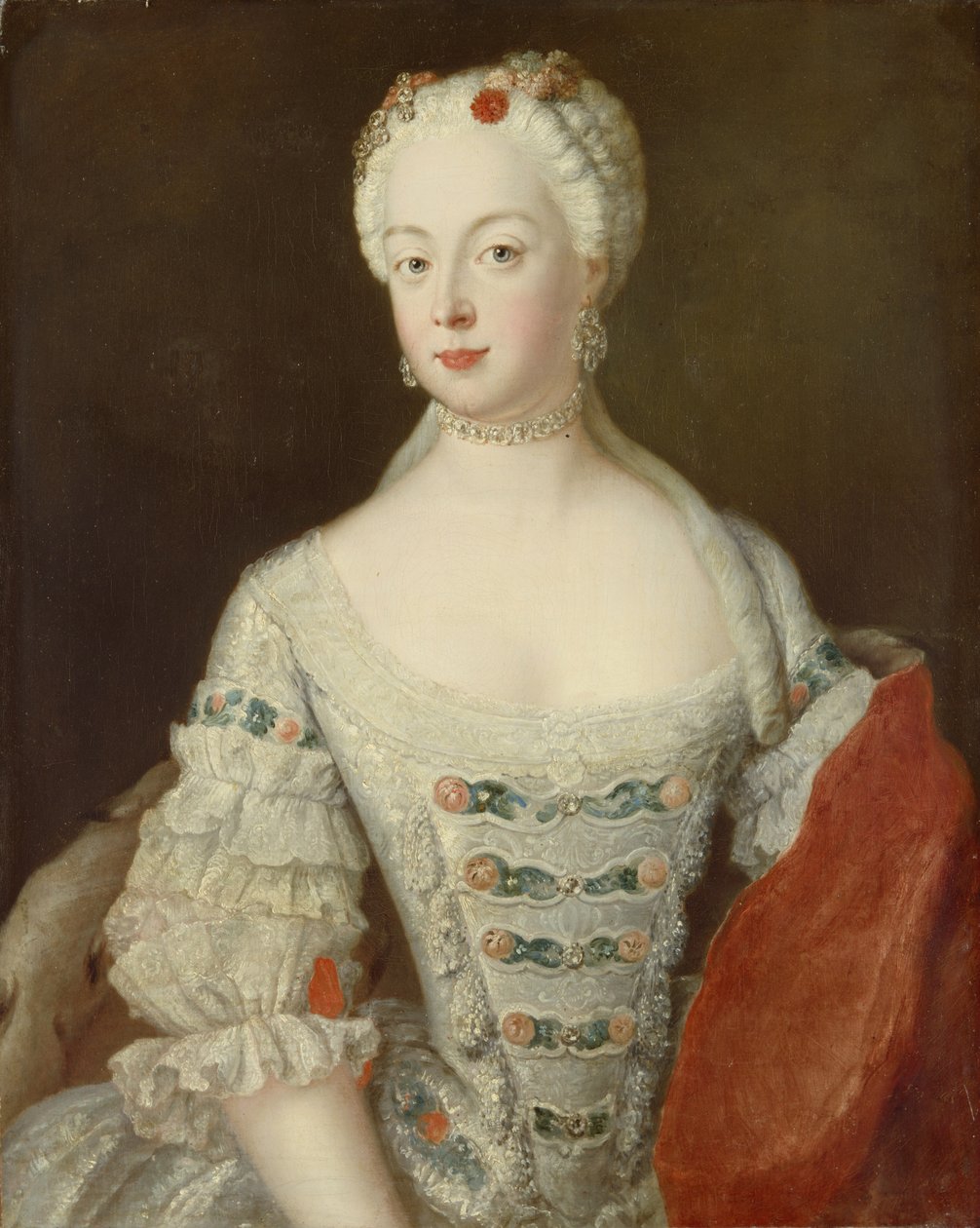 Kruununprinsessa Elisabeth Christine von Preussen, n.1735 tekijältä Antoine Pesne