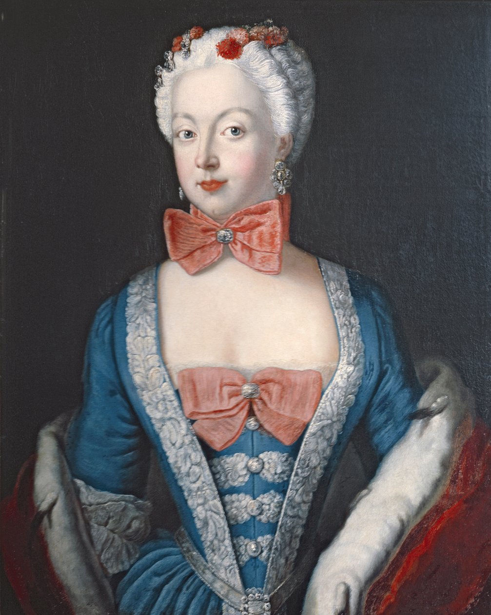 Kruununprinsessa Elisabeth Christine von Preussen, n.1735 tekijältä Antoine Pesne