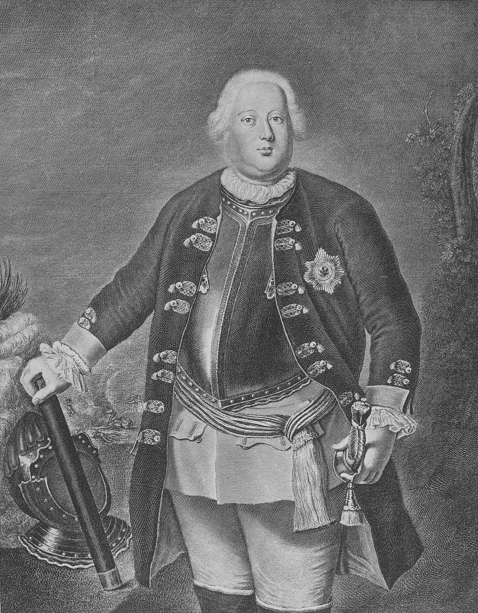 Friedrich Wilhelm I, Preussin kuningas tekijältä Antoine Pesne