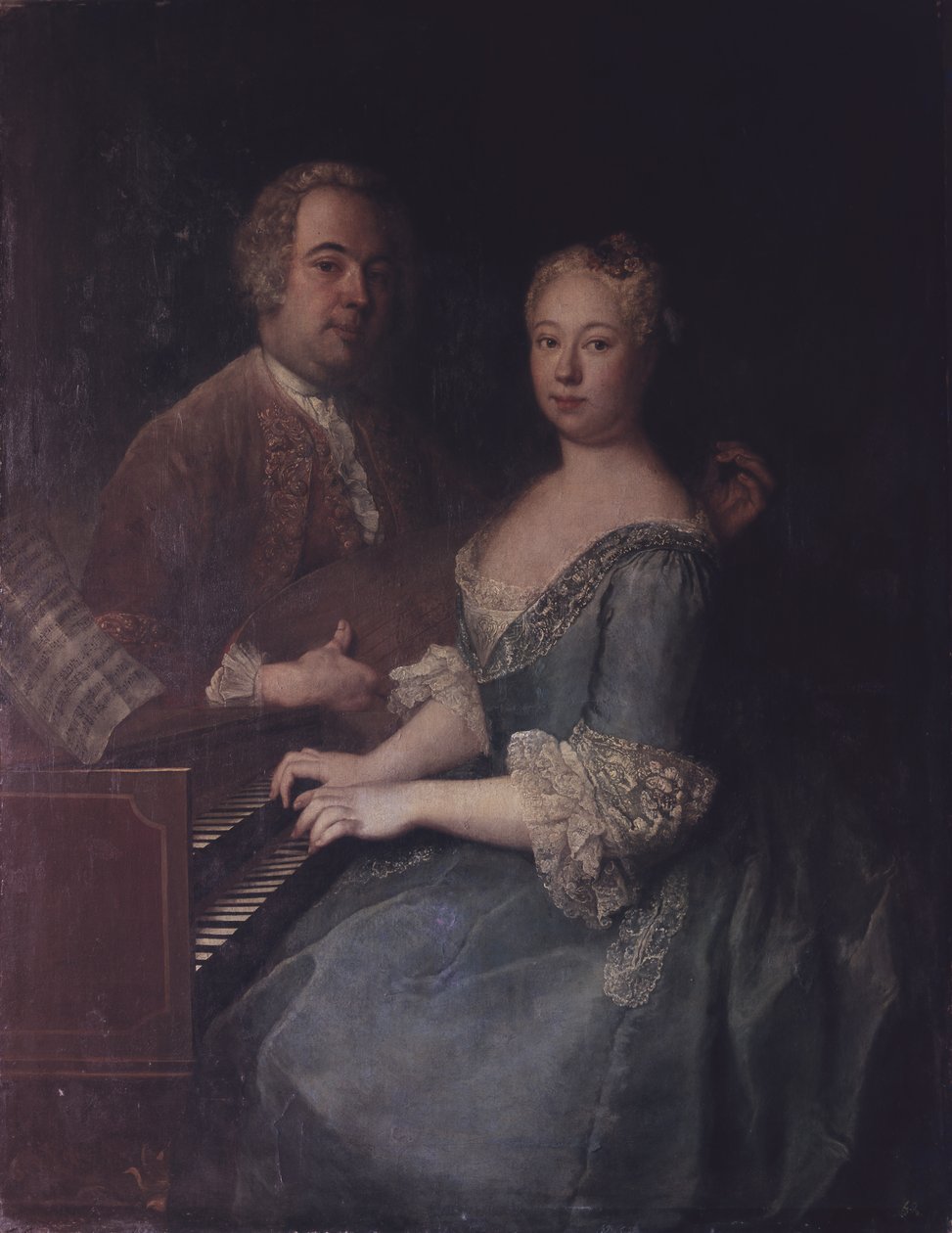 Karl-Heinrich Graun ja hänen vaimonsa Anna-Louise, n. 1735 tekijältä Antoine Pesne