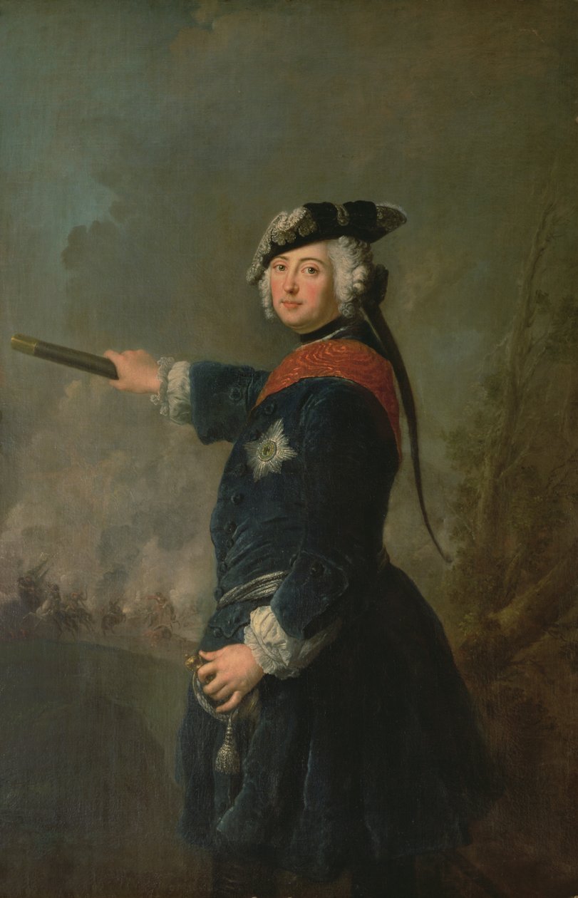 Preussin kuningas Frederick II Suuri (1712-86) 1746 tekijältä Antoine Pesne