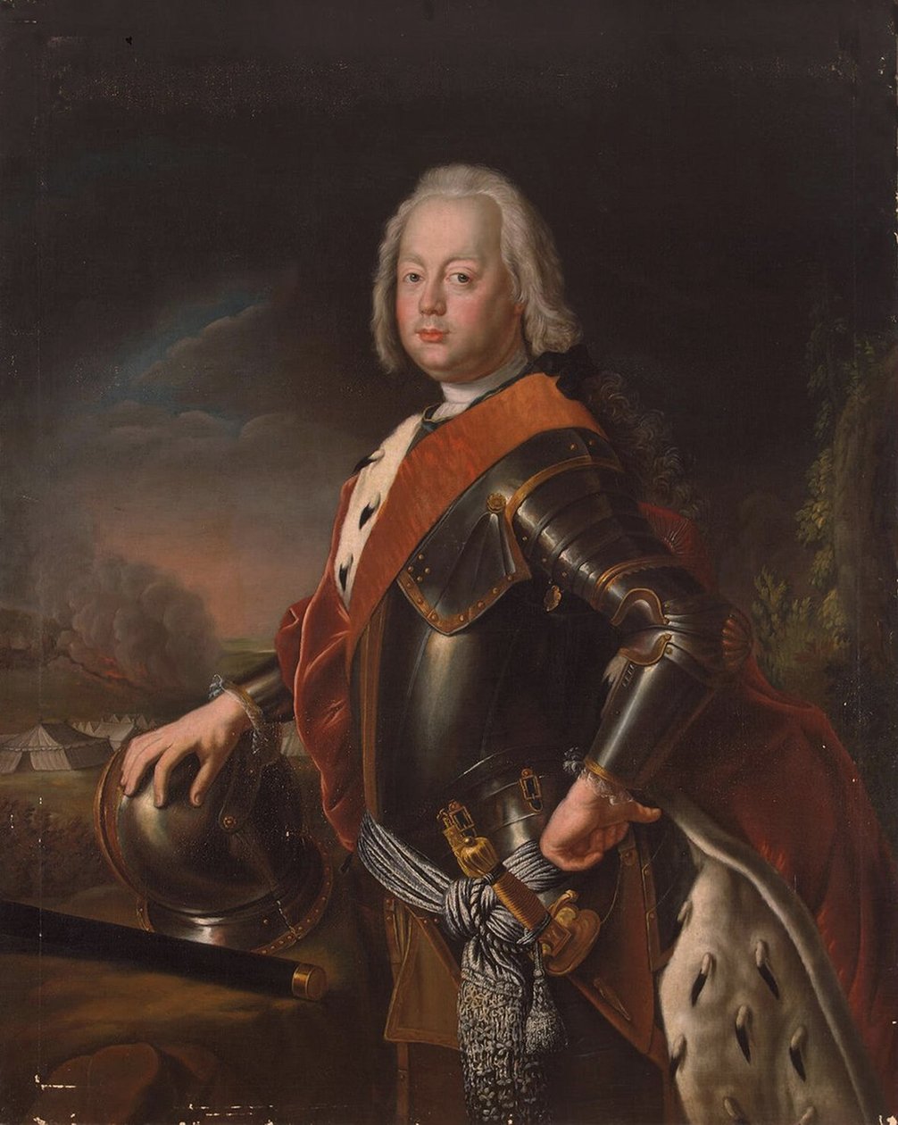 Anhalt-Zerbstin prinssin Christian Augustin muotokuva, 1725 tekijältä Antoine Pesne