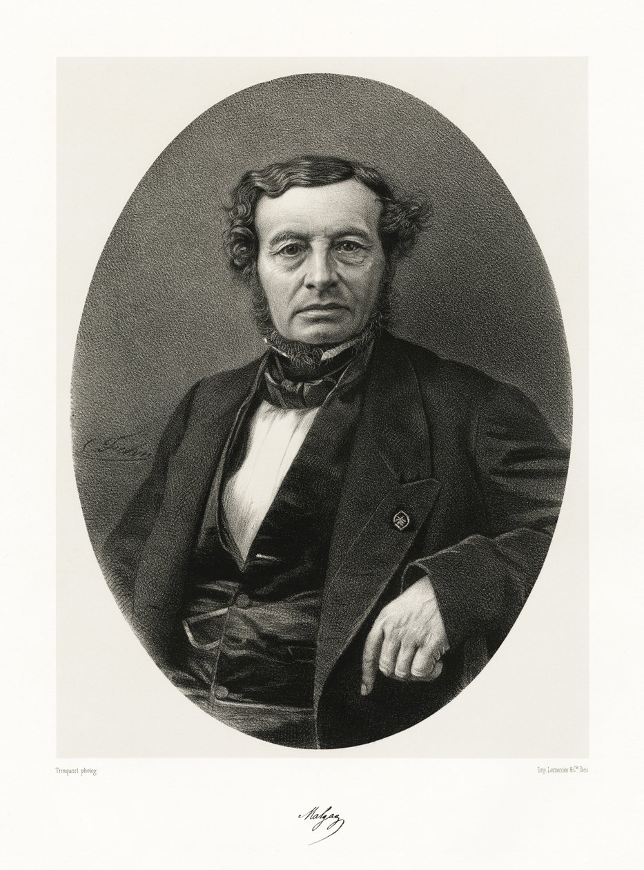 Joseph François Malgaigne, 1865-66 tekijältä Antoine Rene Trinquart