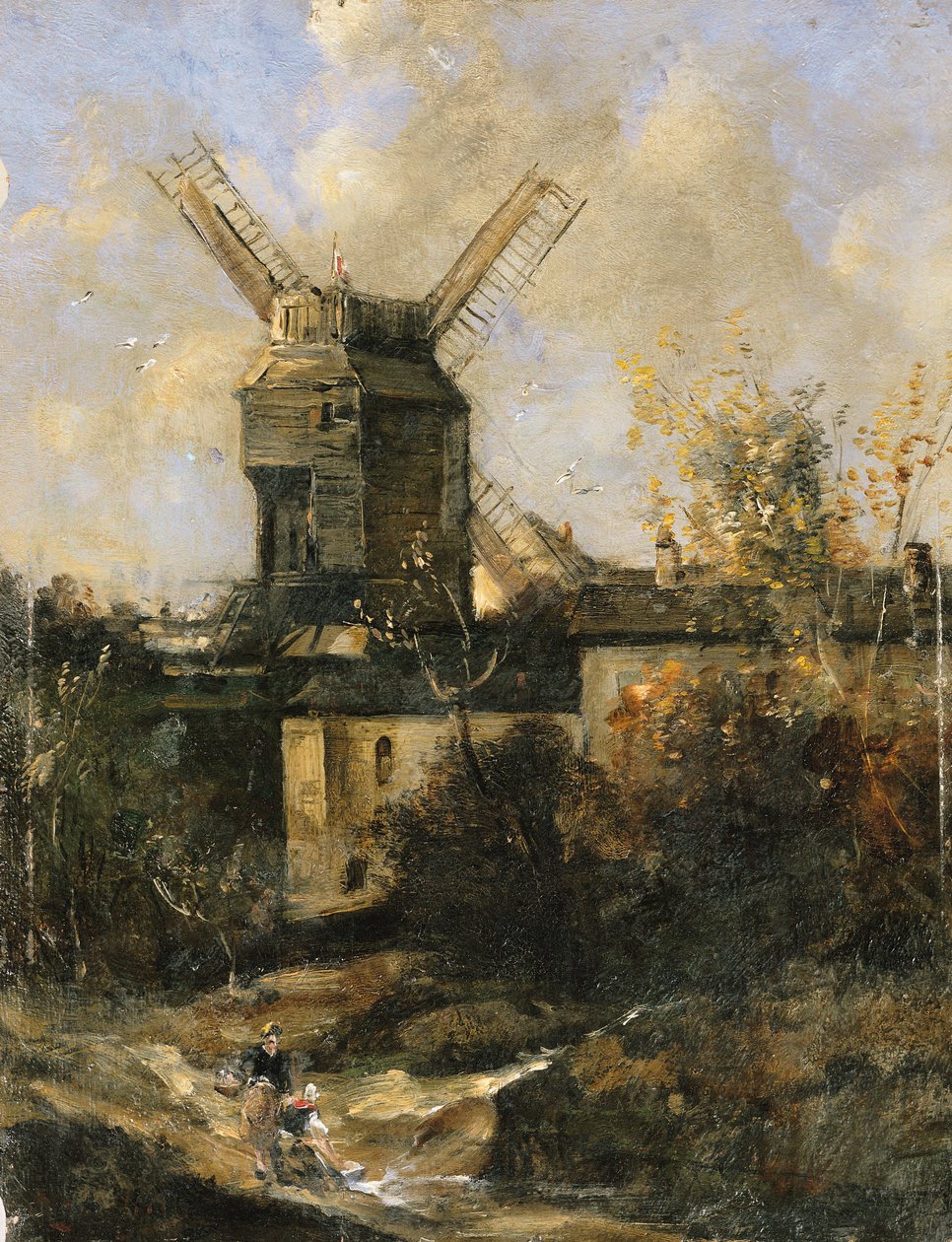 Moulin de la Galette, Montmartre, 1861 tekijältä Antoine Vollon