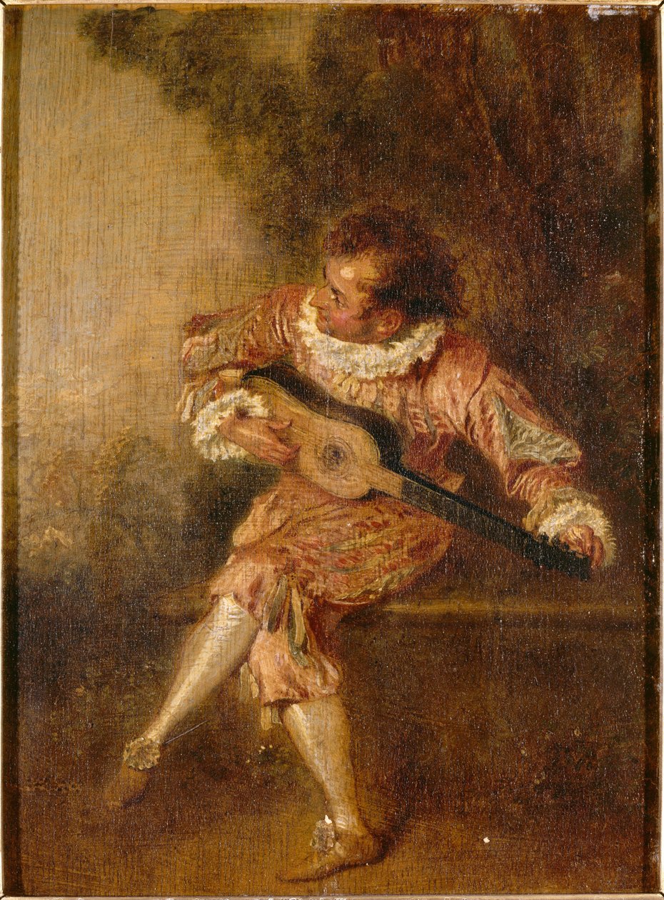 Serenadin antaja (Mezetin) tekijältä Jean Antoine Watteau