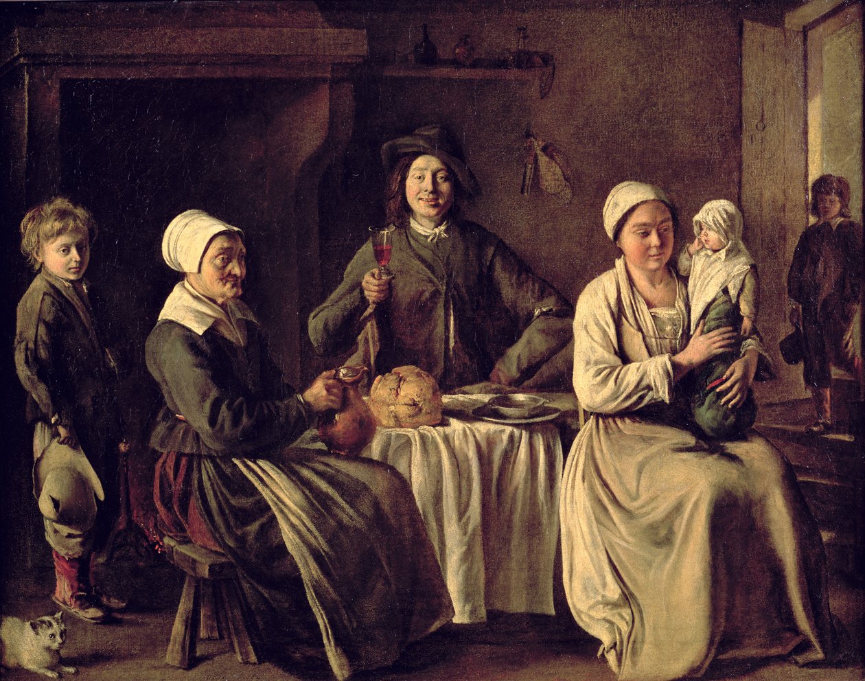 Talonpoikaperhe, 1642 tekijältä Mathieu Le Nain