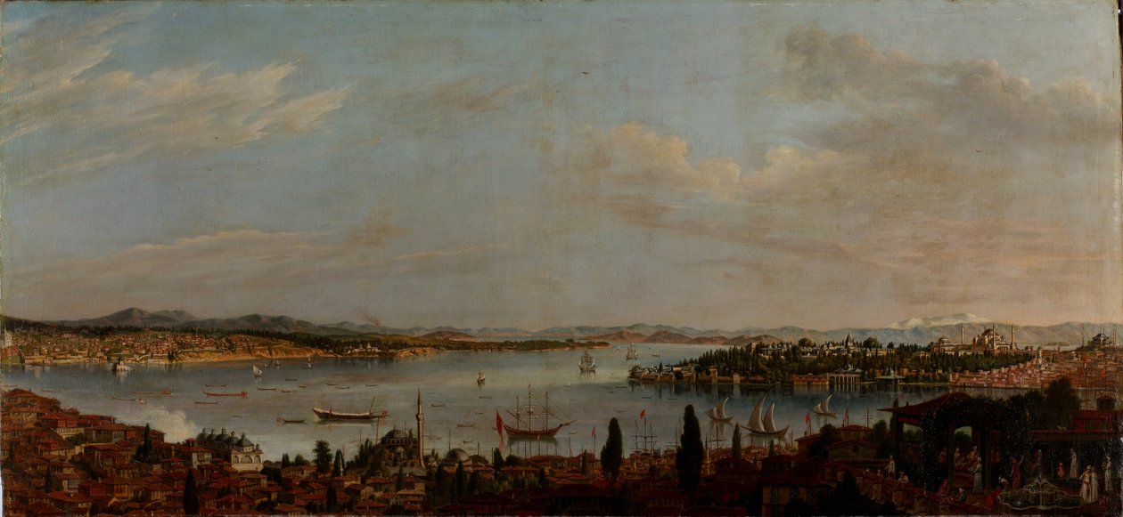 Panorama Istanbulista tekijältä Antoine de Favray