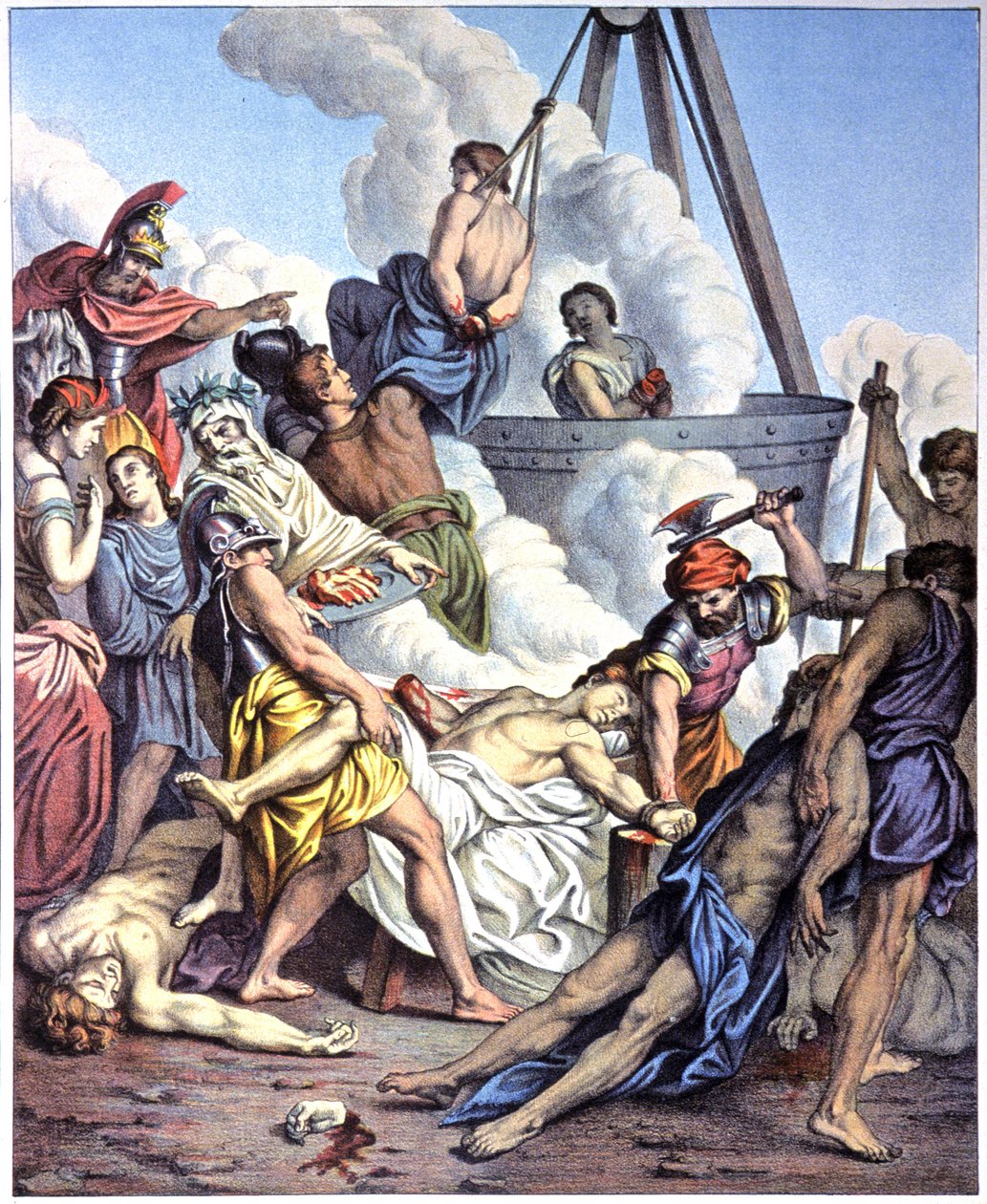 Makkabealaisten marttyyrikuolema, 1800-luvun puoliväli (kuva) tekijältä Antoine (after) Dieu