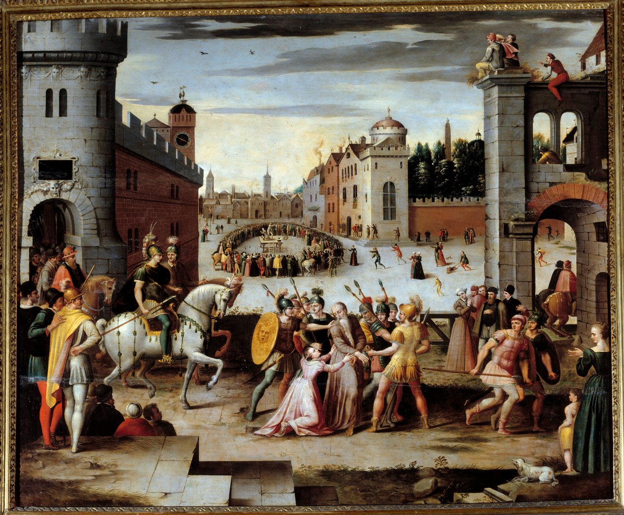 Thomas Moren (1478-1535) pidätys ja kidutus englantilainen filosofi ja liittokansleri. Kuningas Henrik VIII vaati papeilta ja Thomas Morelta, sitten muilta maailmoilta, valaa, jossa tunnustettiin kuninkaan hengellinen ylivalta. More, joka kieltäytyi tekemä tekijältä Antoine (follower of) Caron