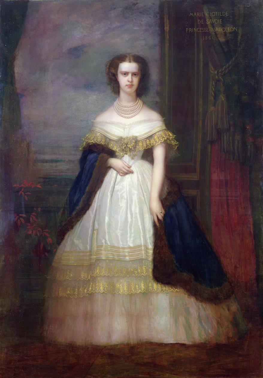 Marie-Clotilde Therese Louise (1843-1911) Savoyn prinsessa, 1860 tekijältä Antoine Auguste Ernest Herbert or Hebert