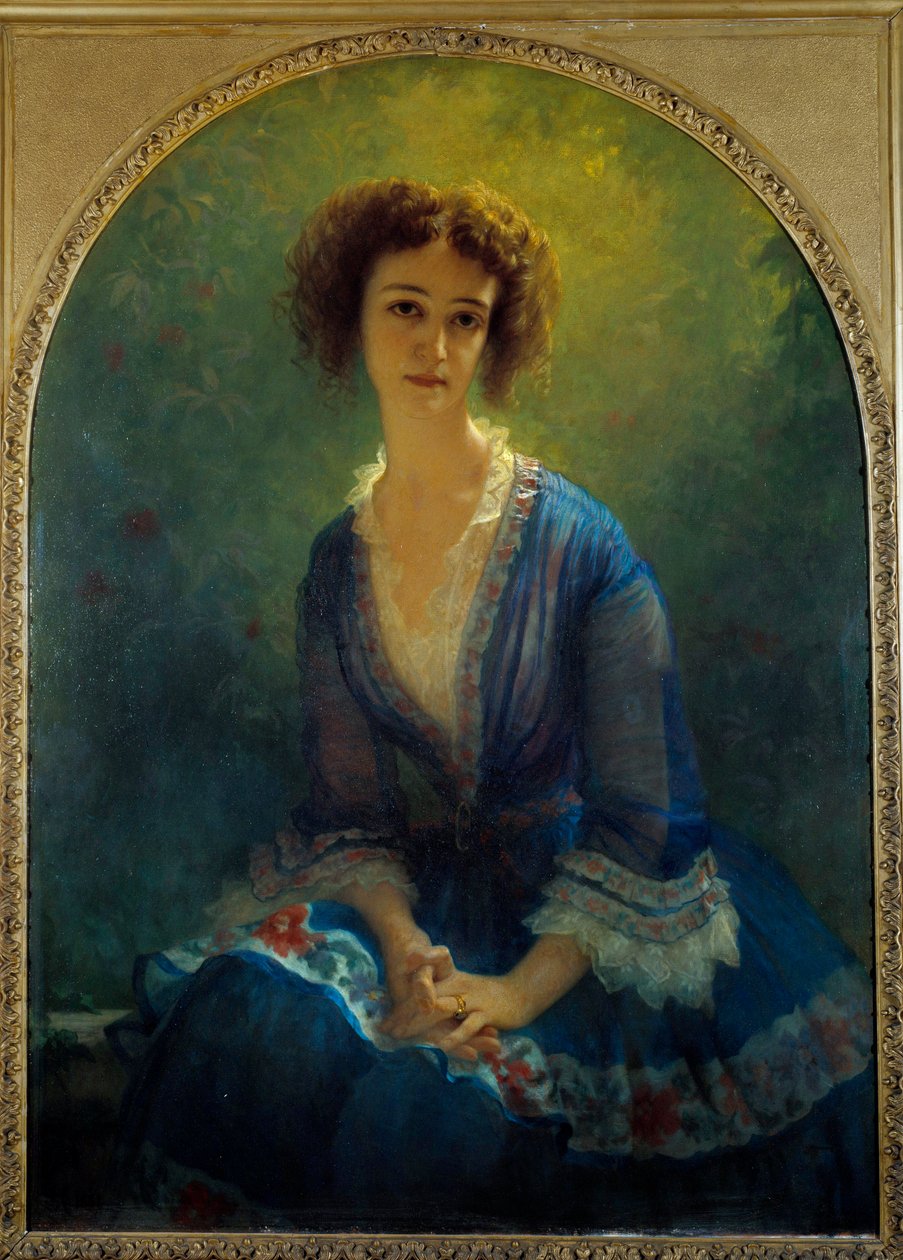 Muotokuva kreivitär Eugene Pastresta, s. Celine de Beaulaincourt (1825-1900) Ernest Hebertin (1817-1908) maalaus 1851 Su. 1,16x0,84 m Pariisi, Musee Hebert tekijältä Antoine Auguste Ernest Herbert or Hebert