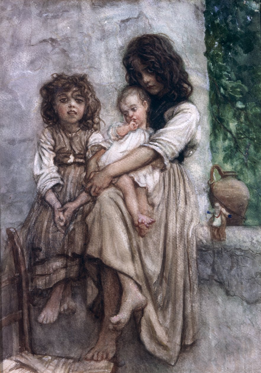 Ischian nuoret tytöt tekijältä Antoine Auguste Ernest Herbert or Hebert