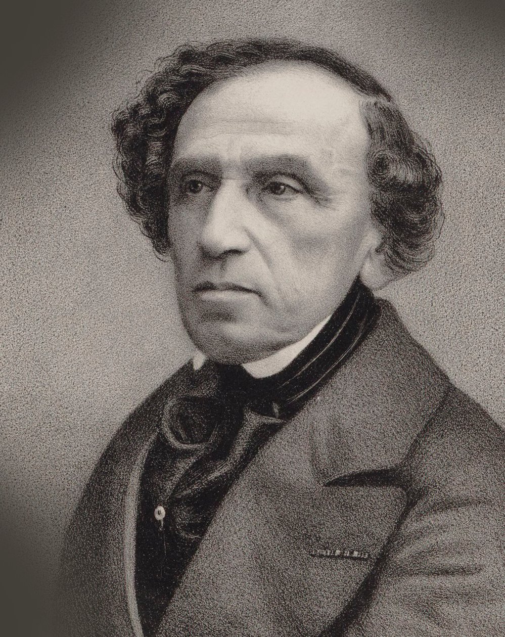 Säveltäjä Giacomo Meyerbeerin muotokuva 1791-1864, 1860. tekijältä Antoine Barbizet