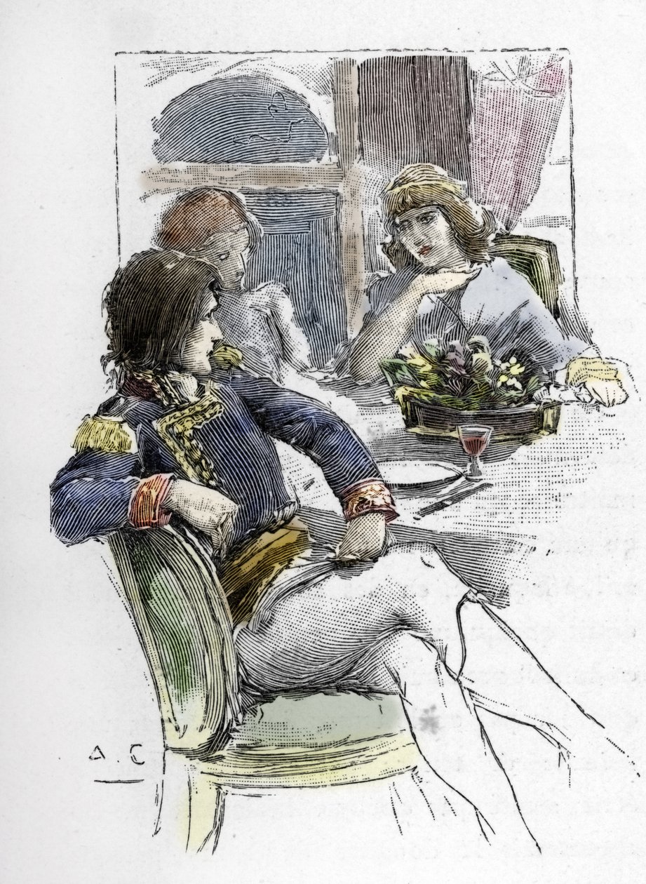 Laulaja Giuseppina Grassini (1773-1850) oli nuori Berthierin läsnä ollessa ensimmäisen konsulin Napoleon Bonaparten huoneessa, josta tuli hänen rakastajansa. tekijältä Antoine Calbet