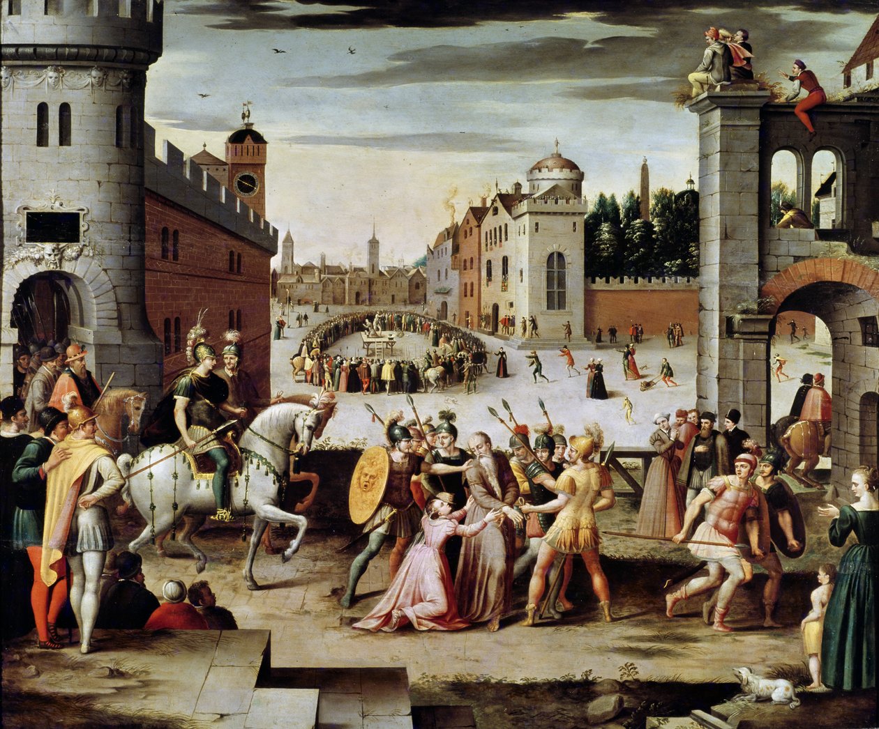 Sir Thomas Moren pidätys ja teloitus vuonna 1535 (öljy paneelissa) tekijältä Antoine Caron