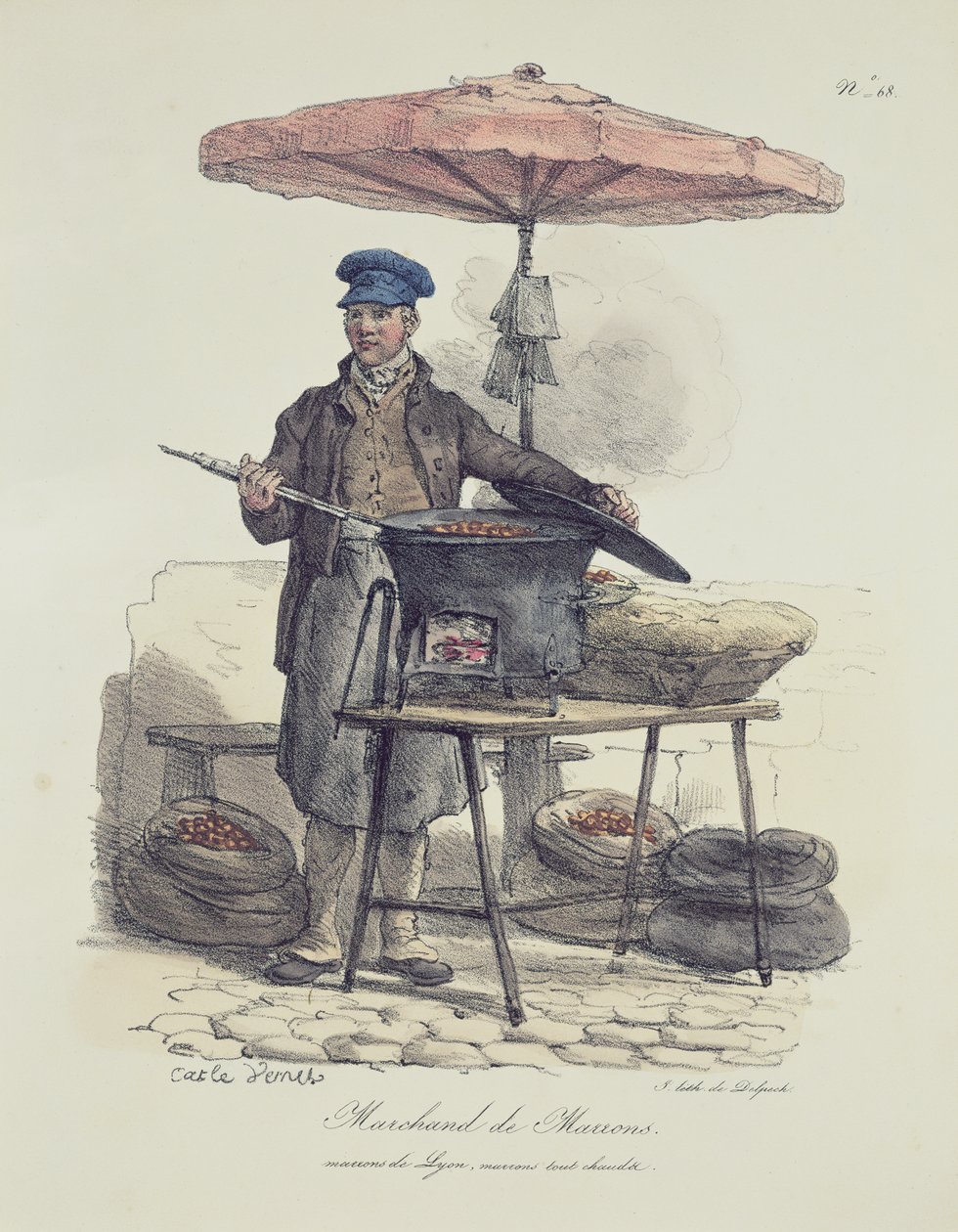 Kastanjan myyjä tekijältä Antoine Charles Horace Vernet