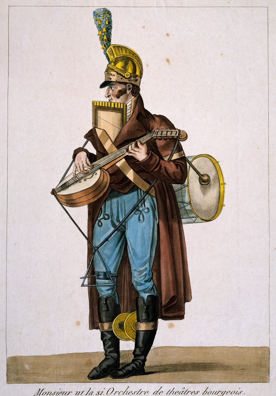 Katumuusikko, kirjoittanut Carle Vernet (1758-1836), kaiverrus, Ranska tekijältä Antoine Charles Horace Vernet