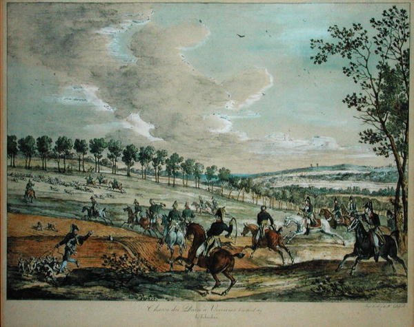 Hirvenmetsästys Verrieresissä, 29. huhtikuuta 1819. tekijältä Antoine Charles Horace Vernet