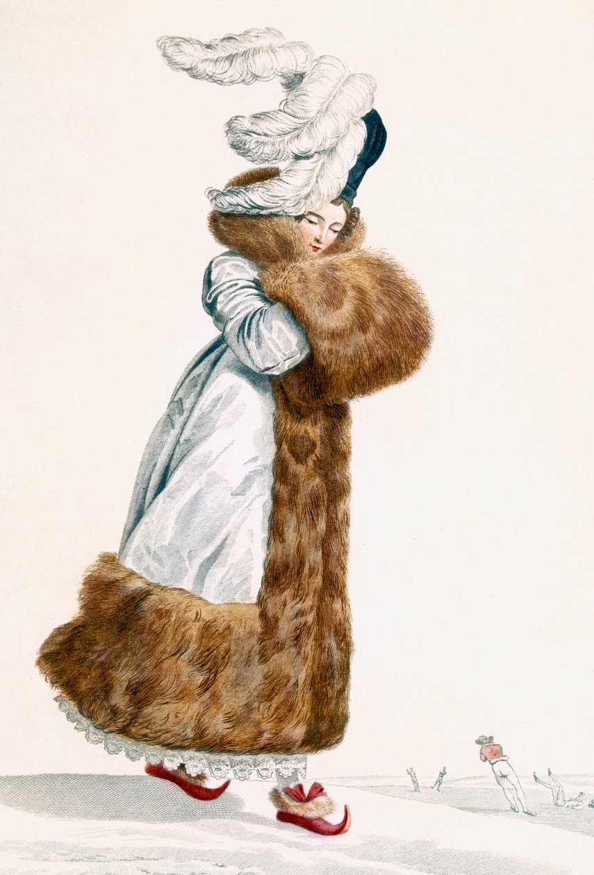 Luistelupuku, Georges Jacques Gatinen (1773-1831) kaiverrus, noin 1797. tekijältä Antoine Charles Horace Vernet