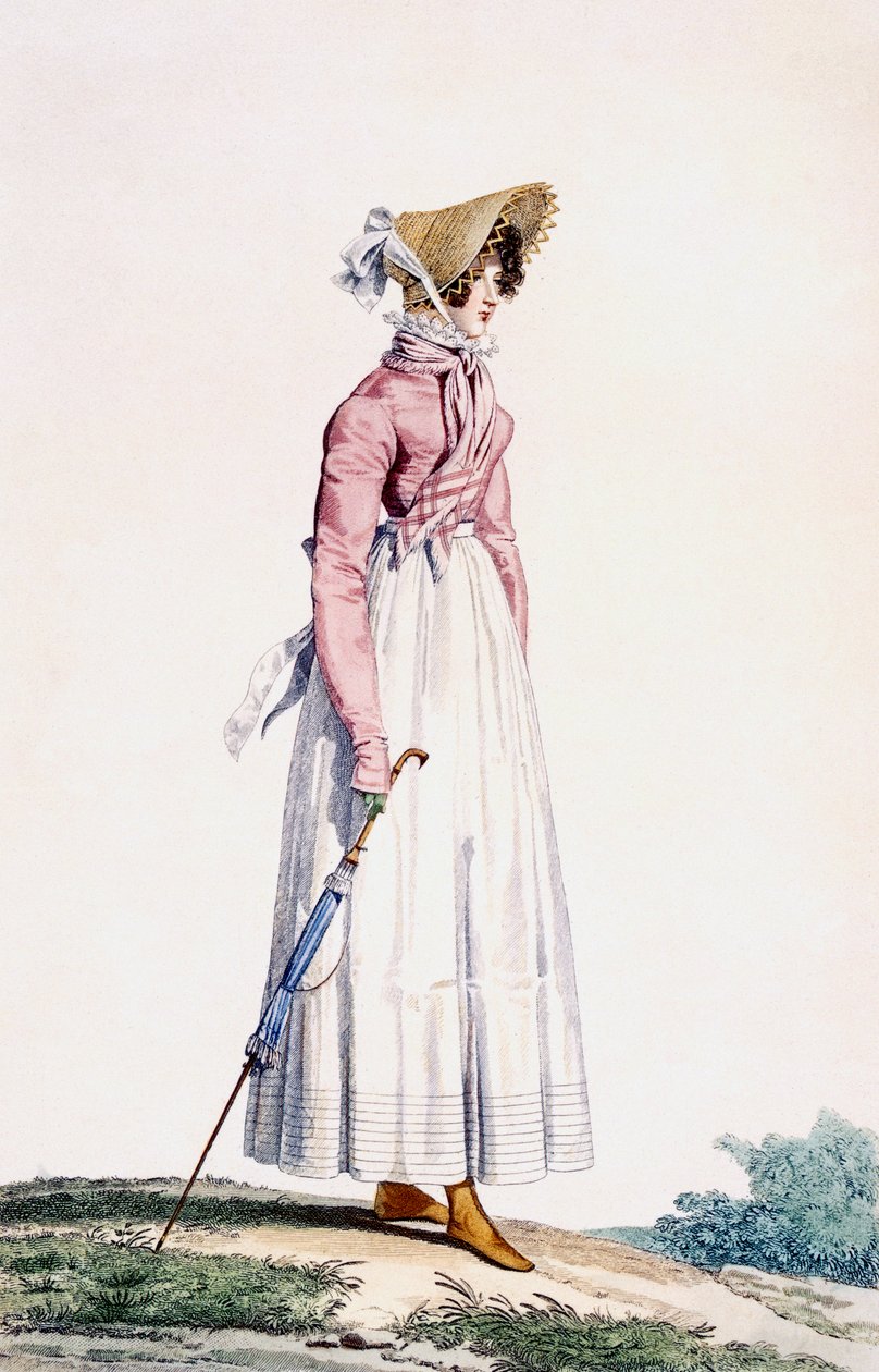 Naisten kesämekko, levy teoksesta "Incroyable et merveilleuse", kaiverrettu Georges Jacques Gatine (1773-1831), pub. Pariisi, 1815 tekijältä Antoine Charles Horace Vernet