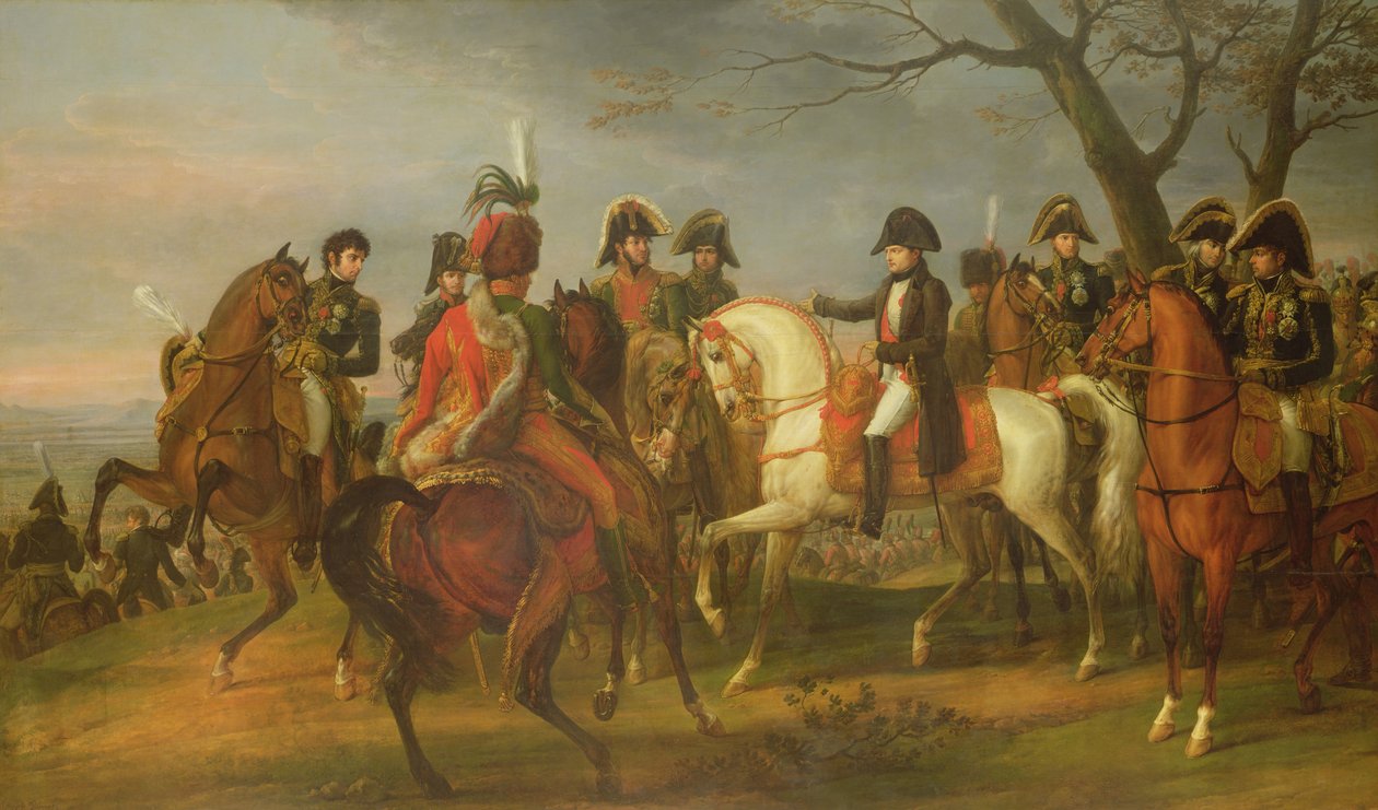Napoleon (1769-1821) antoi käskyt ennen Austerlitzin taistelua, 2. joulukuuta 1805, 1808 tekijältä Antoine Charles Horace Vernet