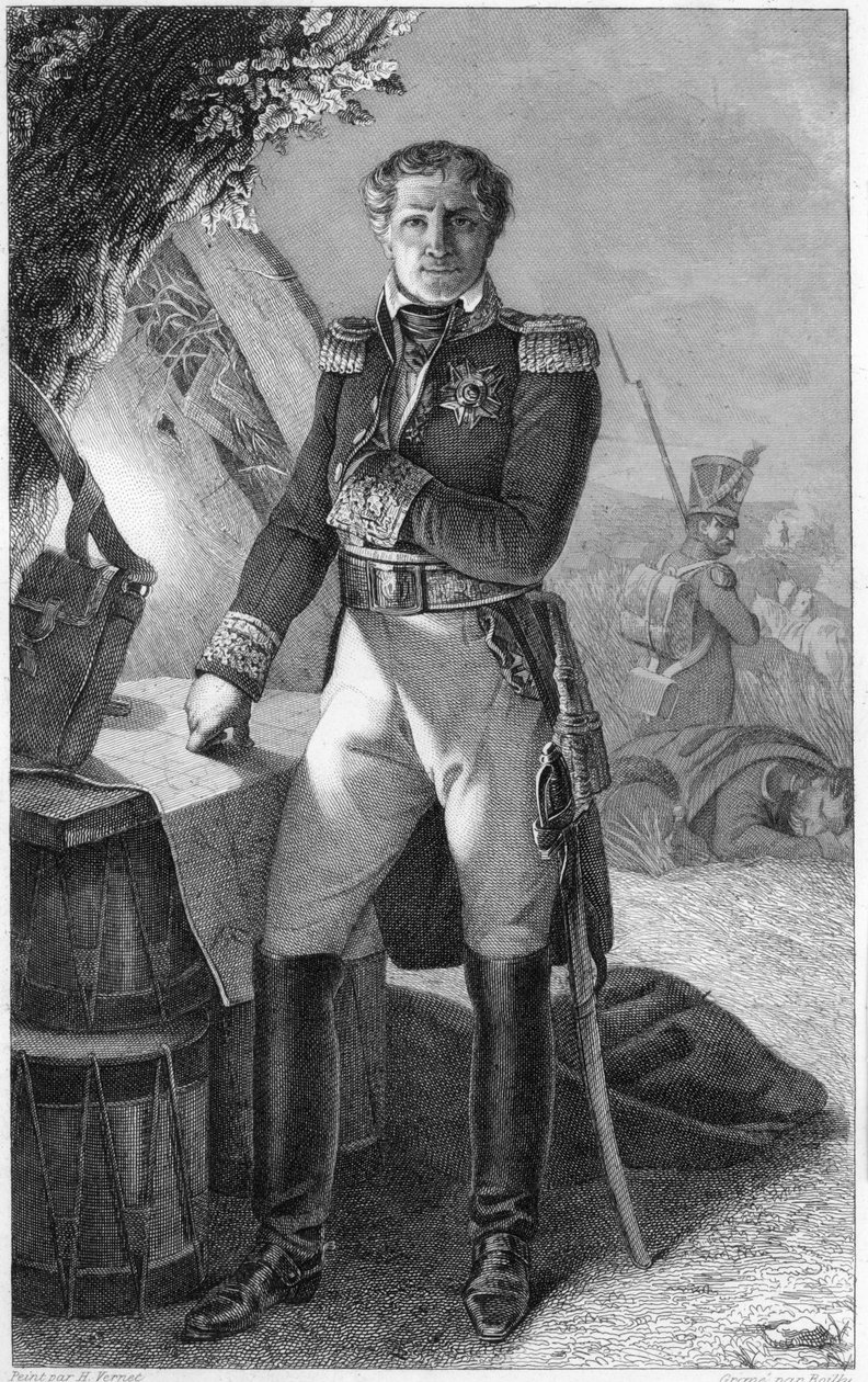 Laurent de Gouvion Saint-Cyr (1764-1830), markiisi de Gouvion ja Ranskan marsalkka muotokuva tekijältä Antoine Charles Horace Vernet