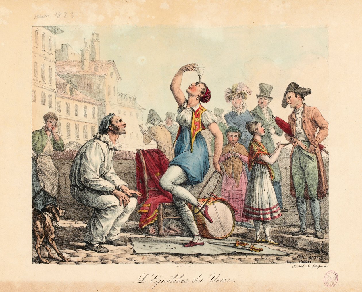 The Glass Balancer, 1815-30 tekijältä Antoine Charles Horace Vernet