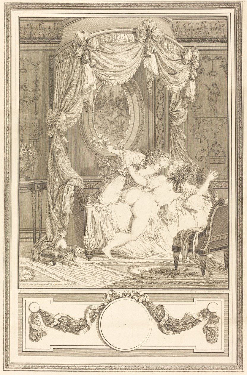 La raclee avec des roses (The Thrashing with Roses) tekijältä Antoine Cosme Giraud after Antoine Borel