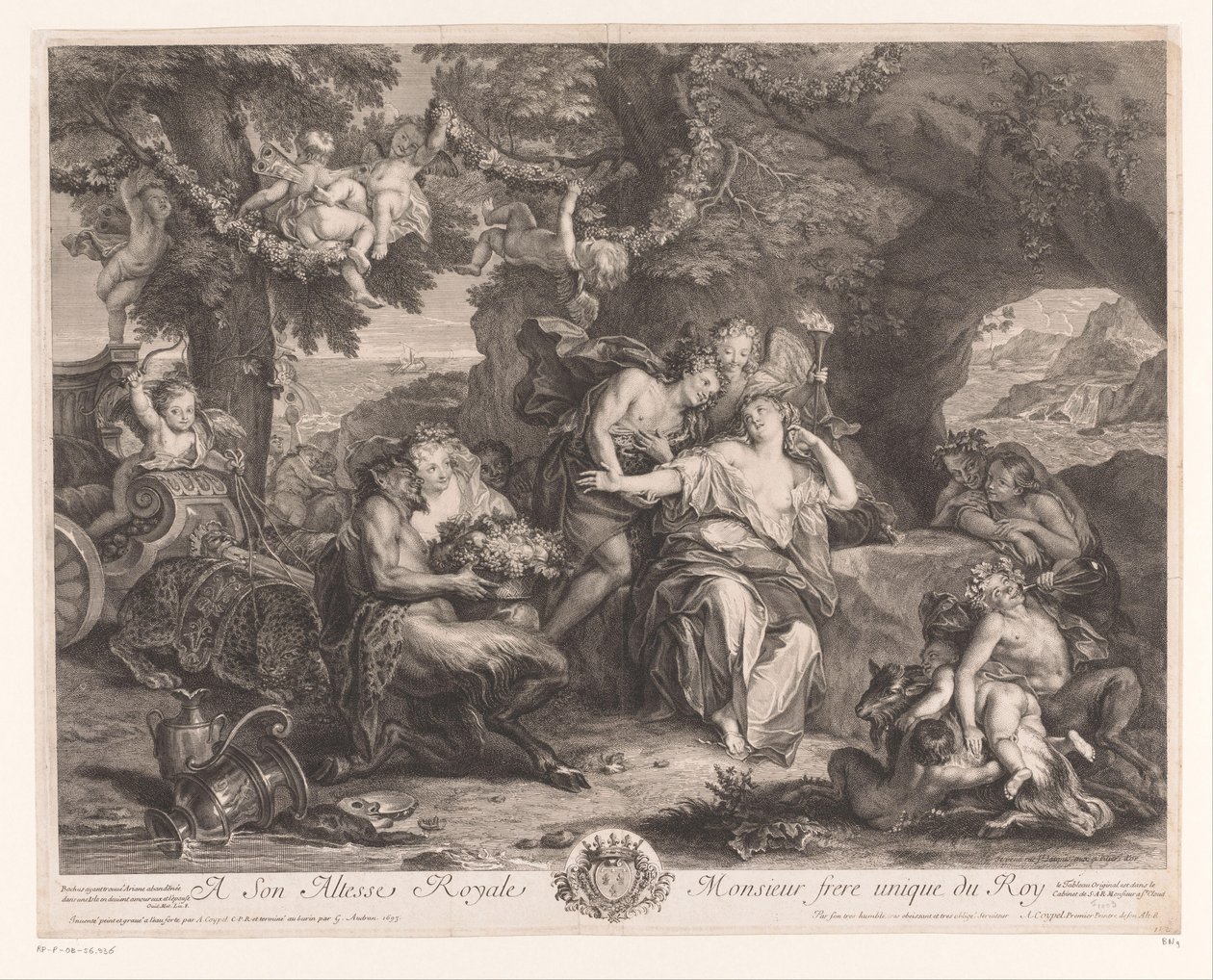 Bacchus ja Ariadne tekijältä Antoine Coypel