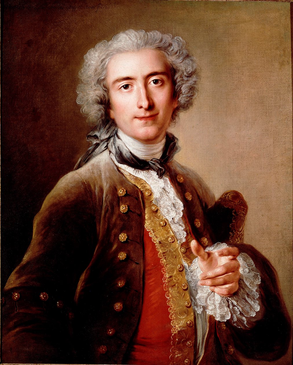 Muotokuva Philippe Coypelista, taiteilijan veljestä Charles Antoine Coypelin maalaus (1696-1752) 1732 Dim. 75x61 cm Pariisi, musee du Louvre tekijältä Antoine Coypel