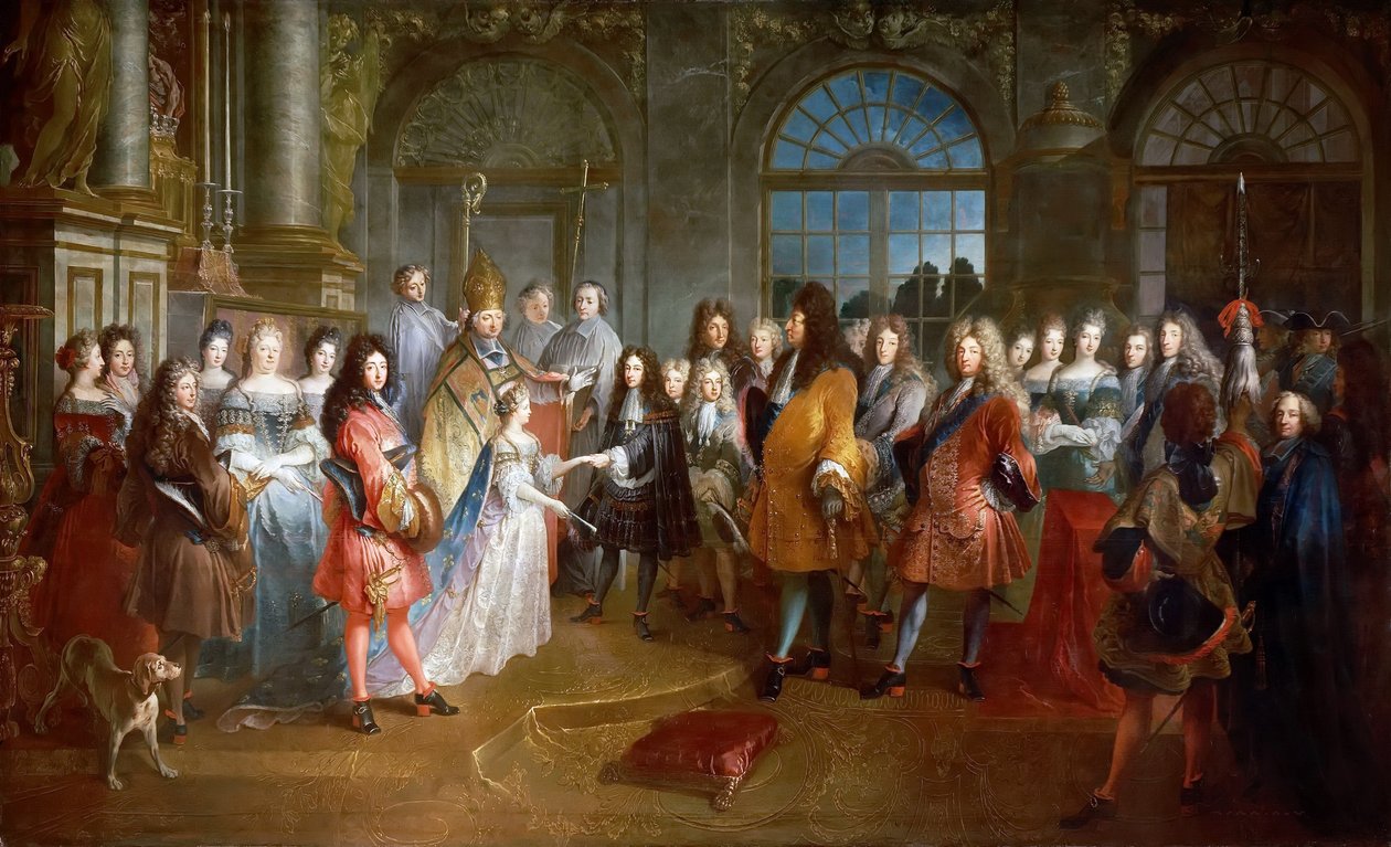 Ludvig Ranskan, Burgundin herttua ja Marie Adelaiden Savoylainen avioliitto, 7. joulukuuta 1697 tekijältä Antoine Dieu