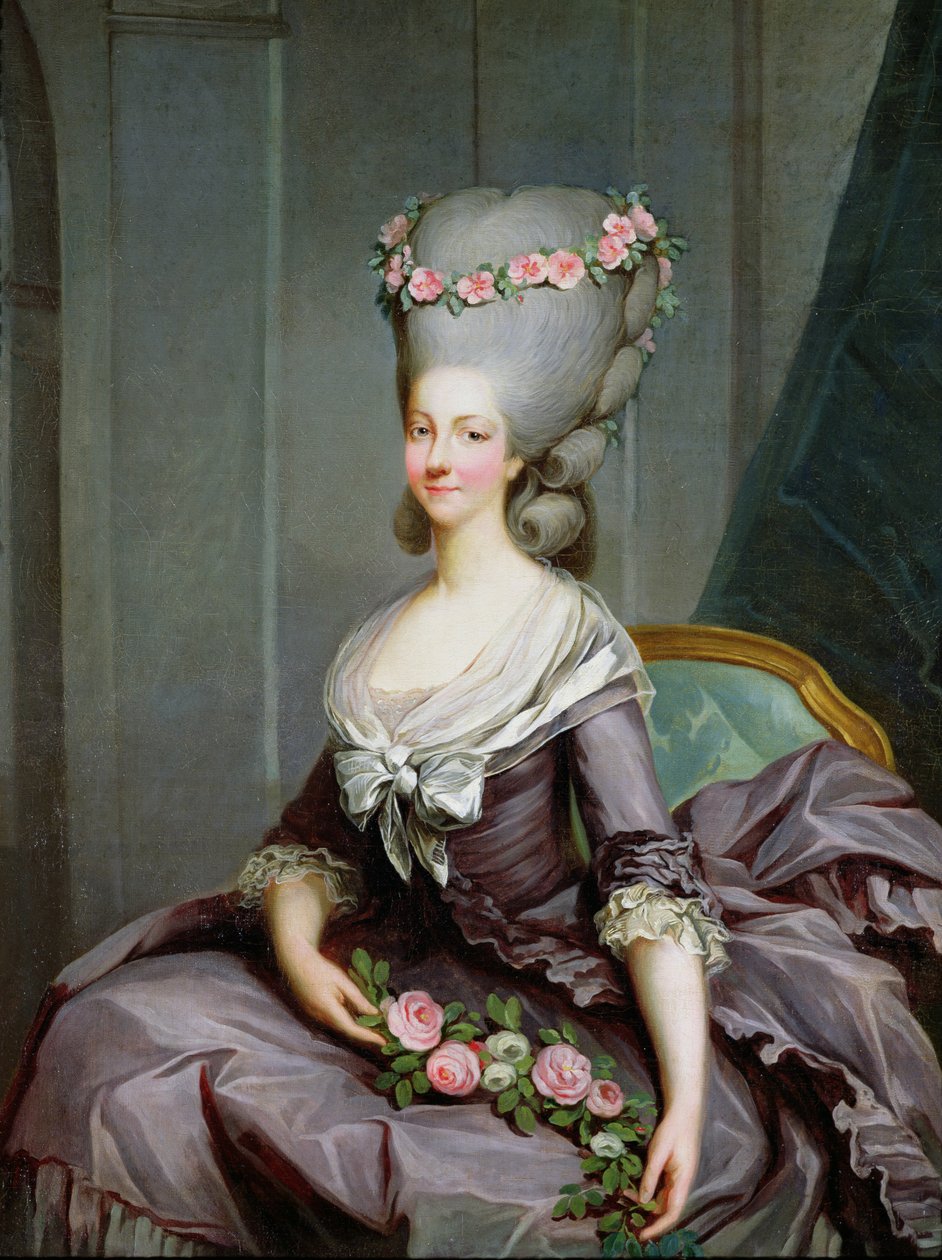 Marie-Therese de Savoie-Carignan (1749-92) Lamballen prinsessa (öljy kankaalle) tekijältä Antoine François Callet