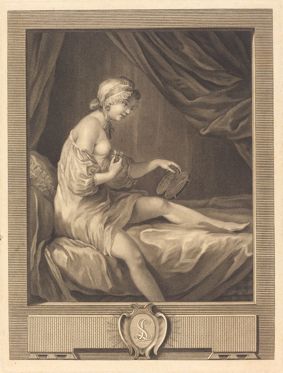 Ruusunuppujen vertailu tekijältä Antoine Francois Dennel after Gabriel Jacques de Saint Aubin