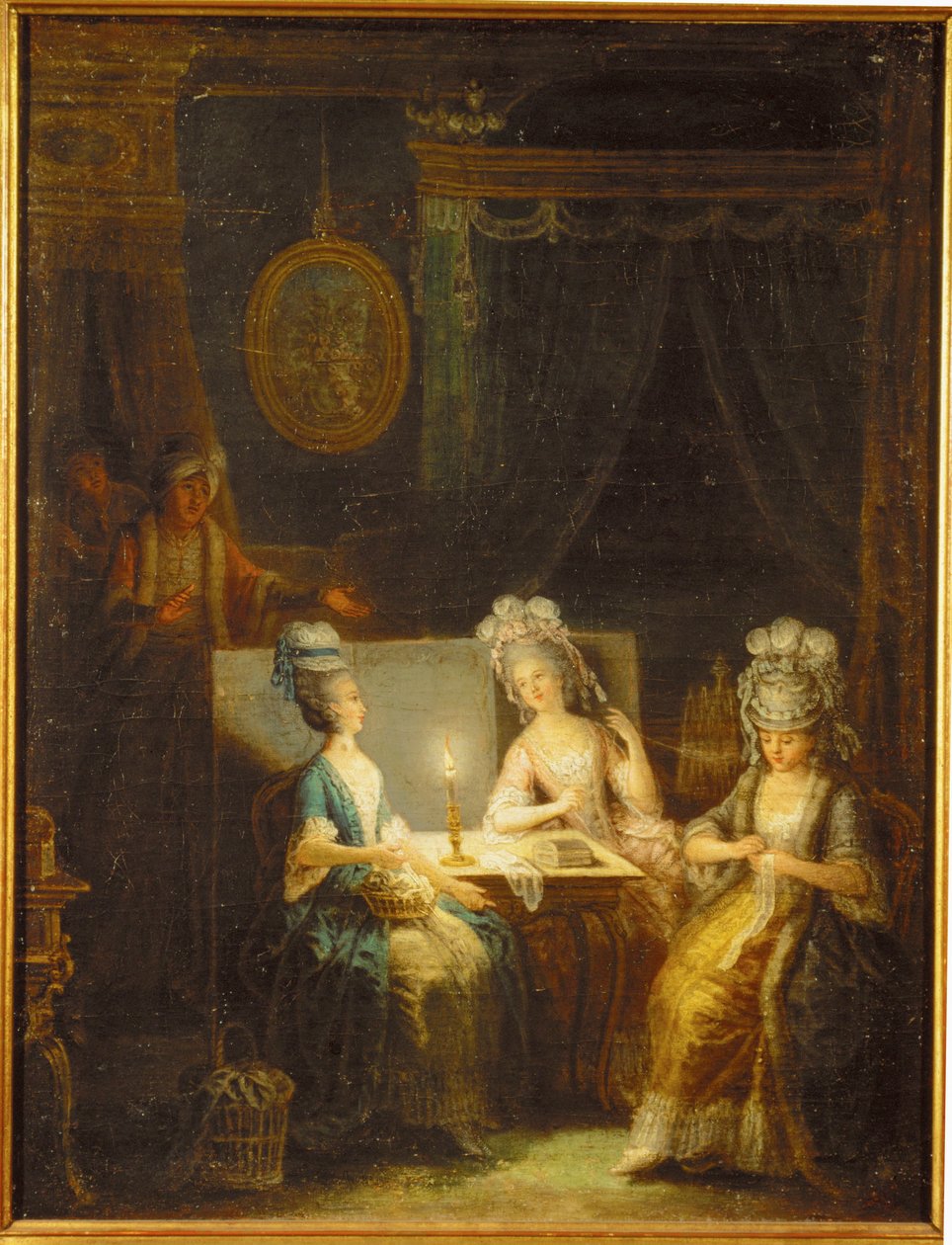 Zemir ja Azor, ooppera Andre E ... (maalaus kankaalle) tekijältä Antoine Francois Saint Aubert