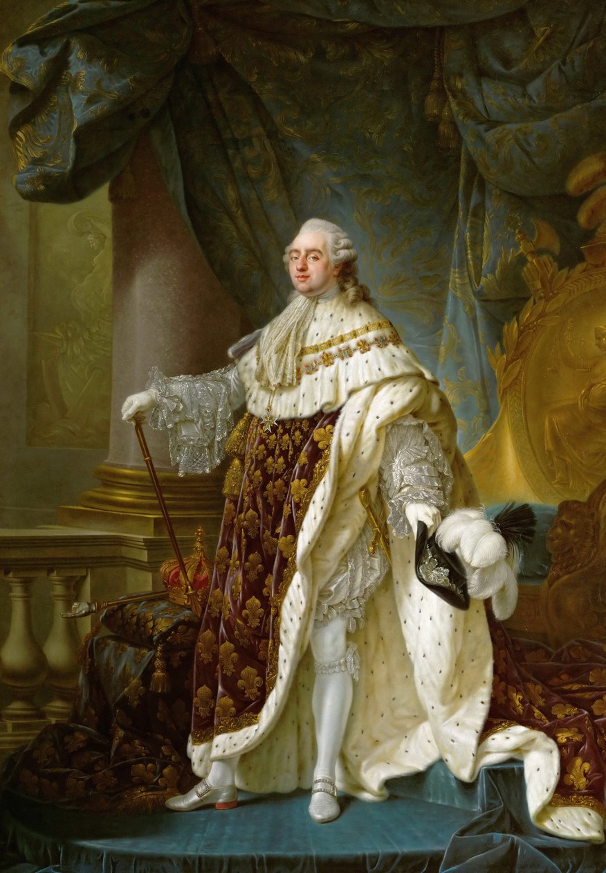Kuningas Ludvig XVI:n muotokuva 1754-1793 kruunausvaatteissaan, 1779 tekijältä Antoine François Callet