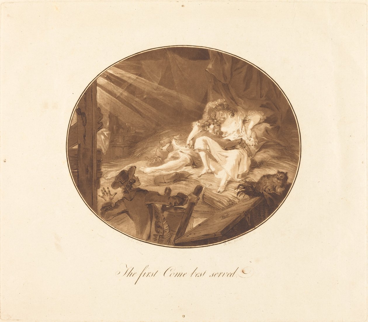 Ensin tullut paras tekijältä Antoine François Sergent after Augustin de Saint Aubin