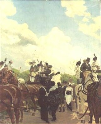 Kilpailijat Longchampsissa, 1906 tekijältä Antoine Guillaume Minartz