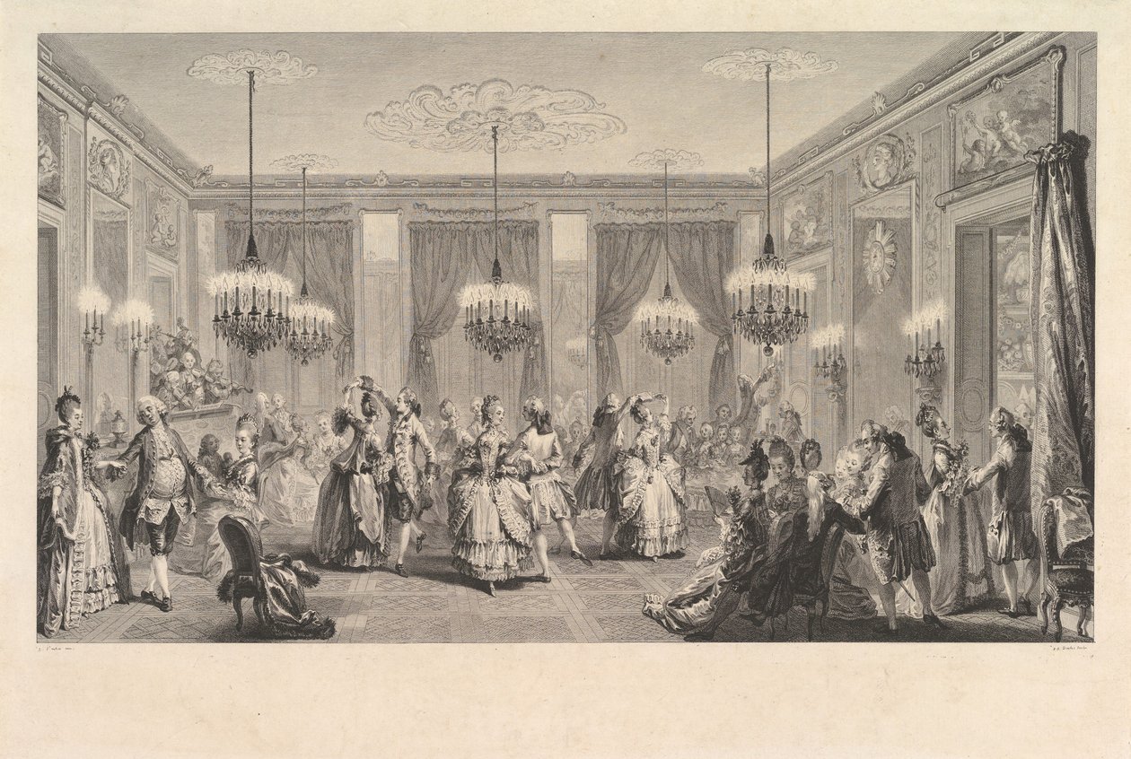 Le Bal Paré, 1774. tekijältä Antoine Jean Duclos
