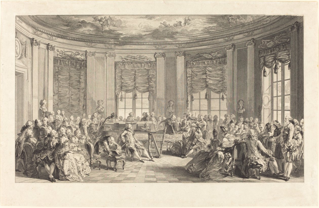 Konsertti tekijältä Antoine Jean Duclos after Augustin de Saint Aubin
