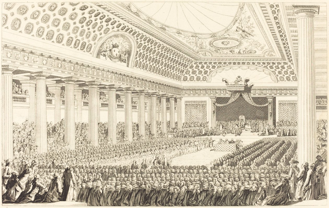 Kenraalin osavaltioiden avajaiset Versaillesissa 5. maaliskuuta 1789 tekijältä Antoine Jean Duclos after Charles Monnet