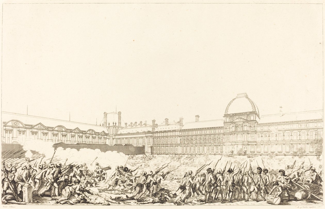 Päivä 10. elokuuta 1792 tekijältä Antoine Jean Duclos after Charles Monnet
