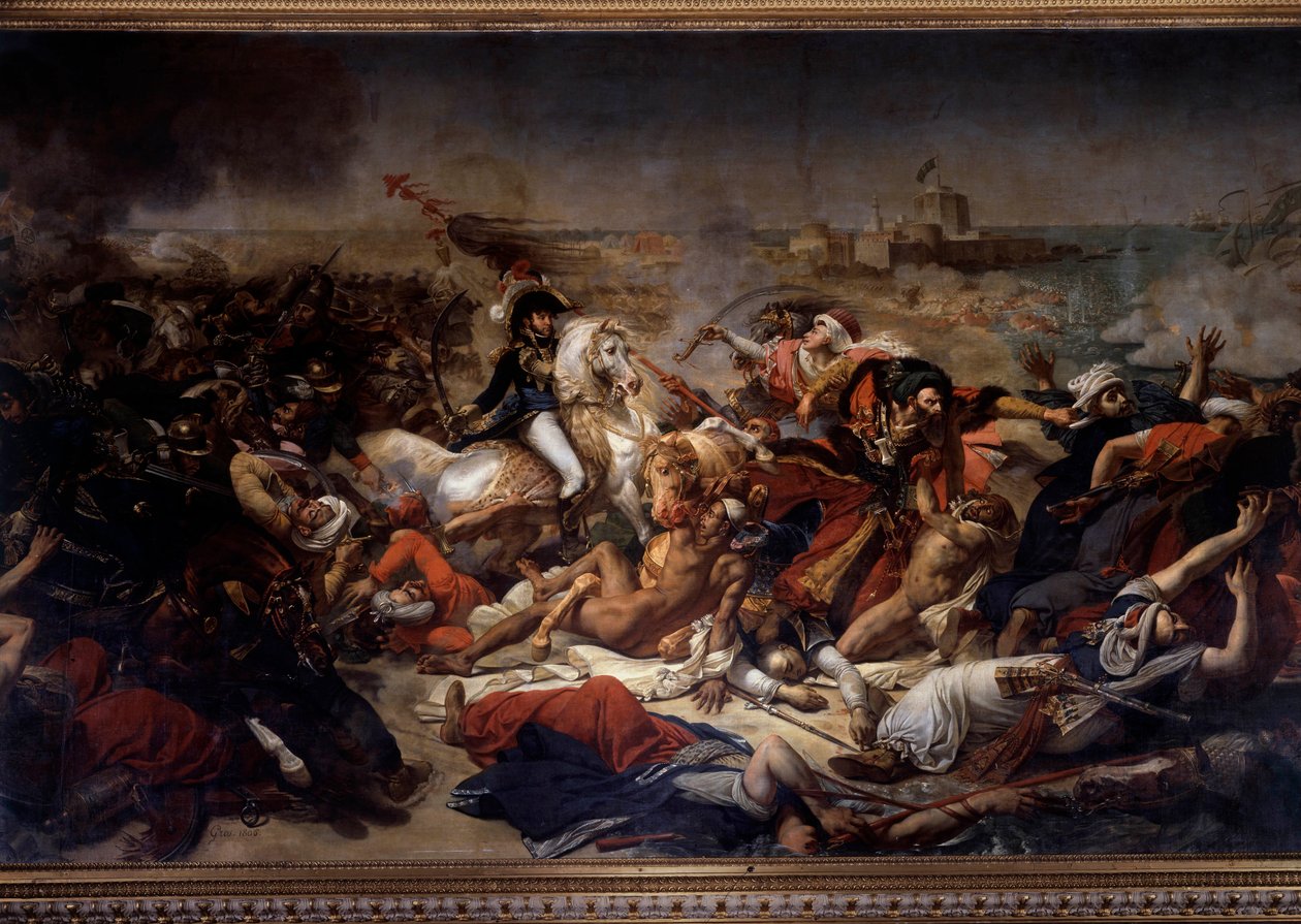 Egyptin kampanja (retkikunta) (1798-1801): Joachim Murat (1767-1815) Aboukirin taistelun aikana 25. heinäkuuta tekijältä Antoine Jean Gros