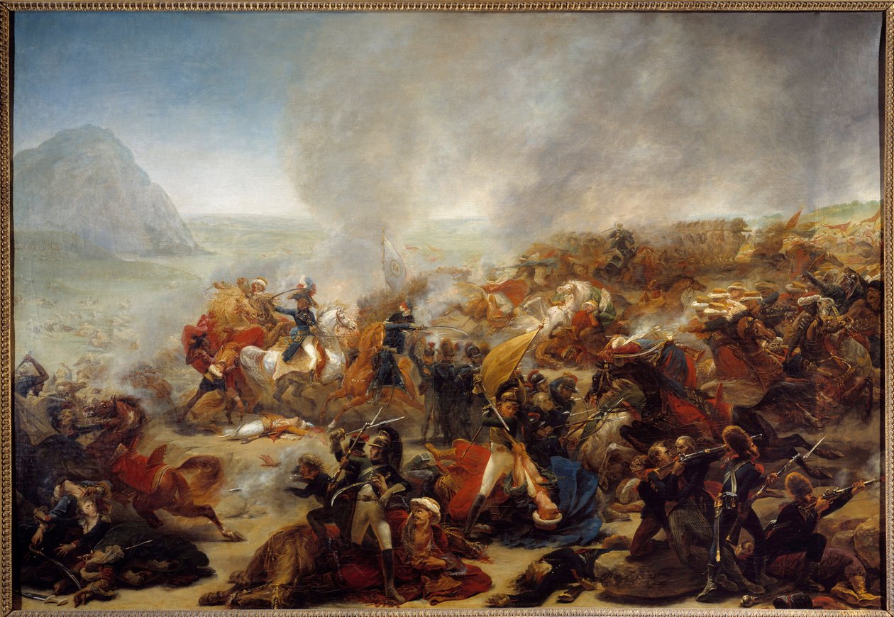 Egyptin kampanja (retkikunta) (1798-1801): "" Nasaretin taistelu 8.4.1799""" Tässä taistelussa voitti kenraali Jean Andoche Junot (Jean-Andoche) (1771-1813). Antoine Jean Grosin (1771-1835) maalaus 1801 su. 1,35 x 1,95 m Nantes, Musee des B tekijältä Antoine Jean Gros