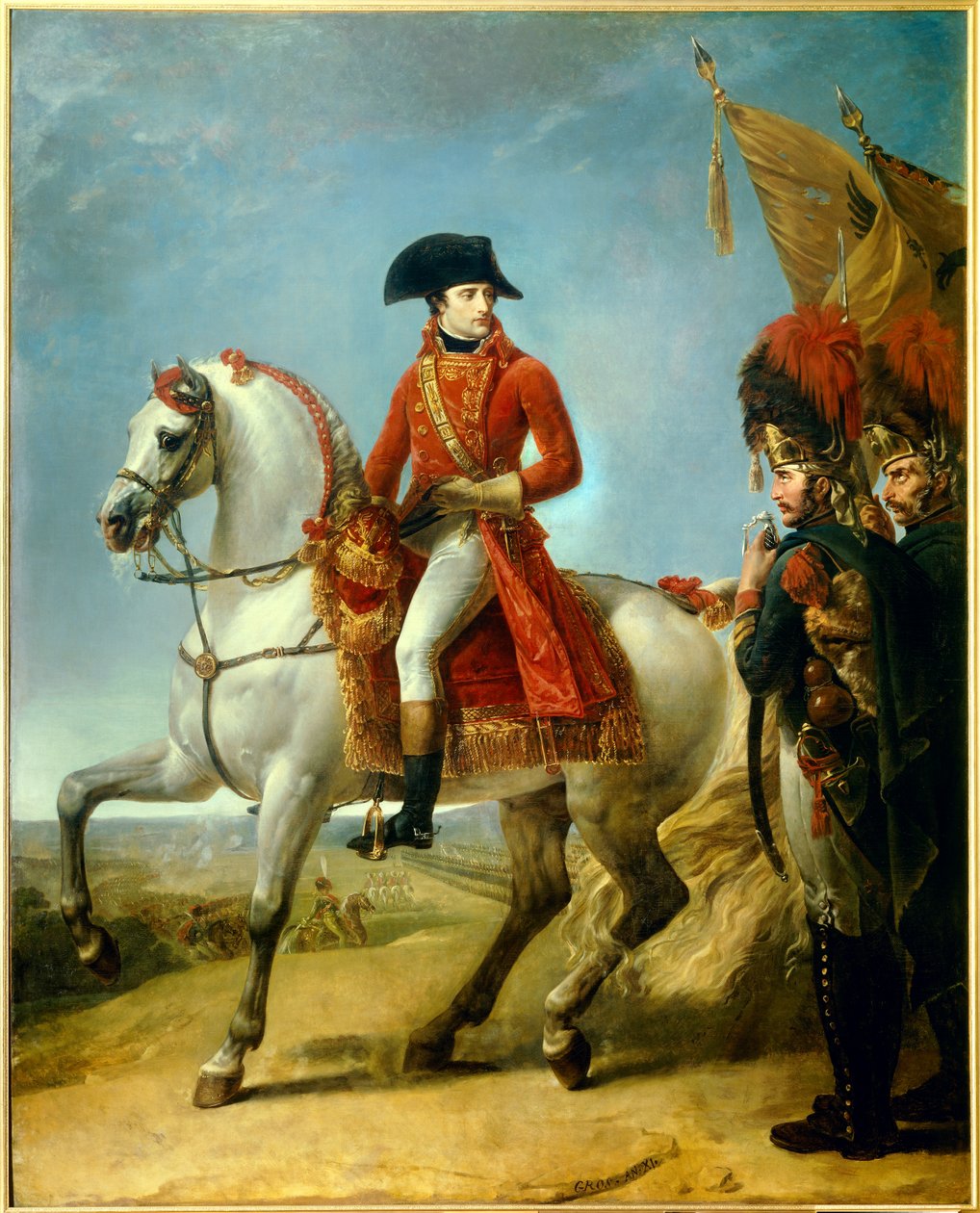 Napoleon Bonaparten (1769-1821) ratsastusmuotokuva tekijältä Antoine Jean Gros