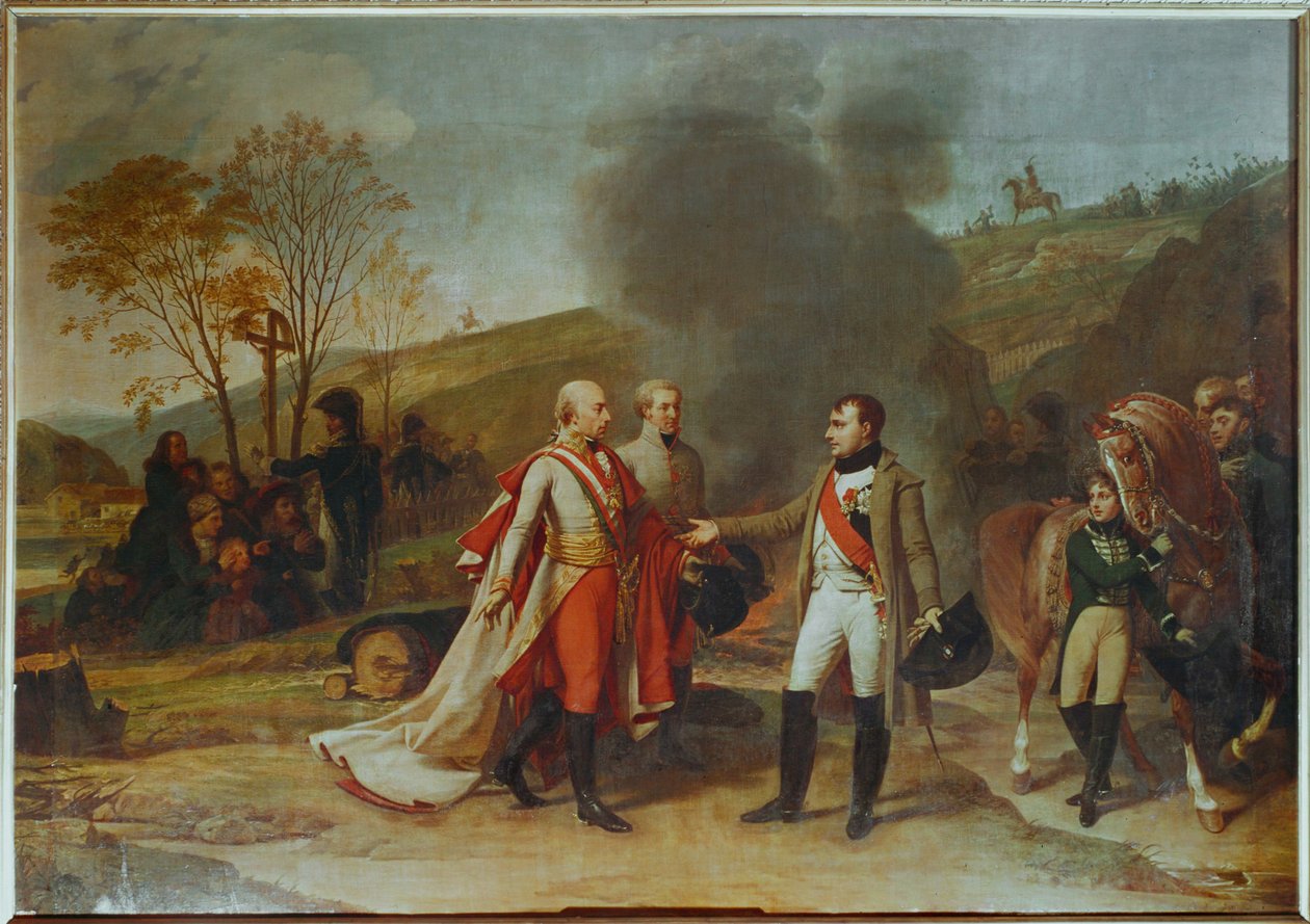 Franz II:n ja Napoleon I:n haastattelu Austerlitzin taistelun jälkeen ... tekijältä Antoine Jean Gros